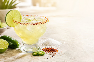 Spicy hot margarita with lime and ch, a Photo by Dvoevnore photos