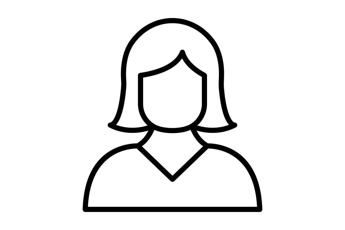 Female Line Icon, an Icon by Pexelpy