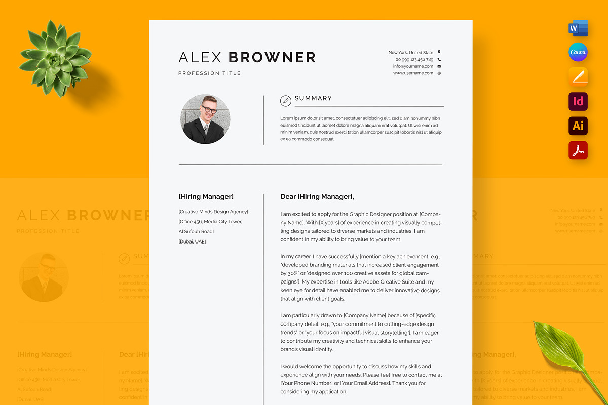 European Job Resume, a Resume Template by Nur Designer (Photo 2 of 4)