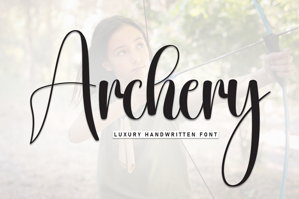 Archery | Script Font, a Handwritten Font by Scratchones (Photo 1 of 8)