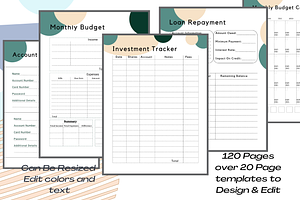 Budget Planner Canva Template Bundle