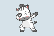 Cute Zebra Dabbing Cartoon, an Animal Illustration by Catalyst Labs (Thumbnail 3 of 3)