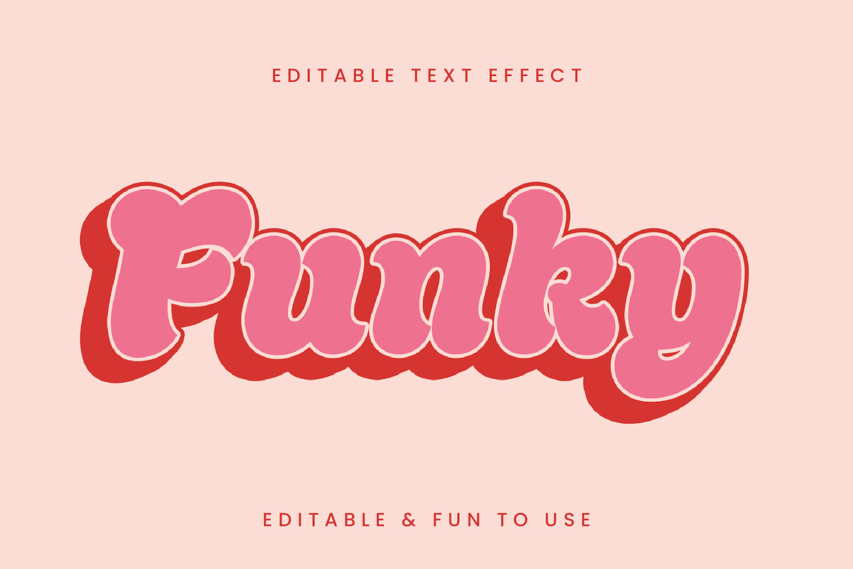 Retro Funky Bubble Text Effect