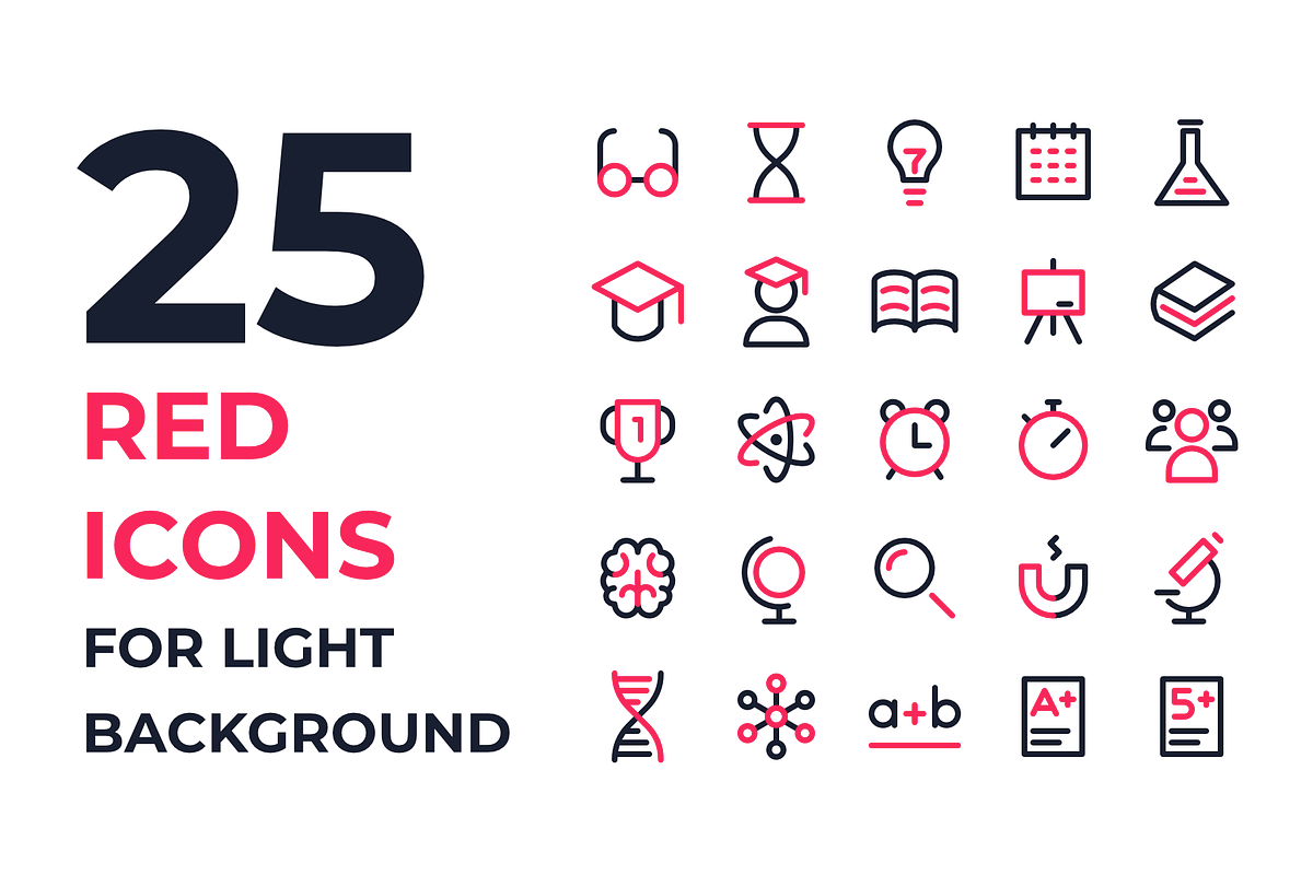 School and Scientific Icons, an Outline Icon by Ruslan Babkin (Photo 4 of 11)