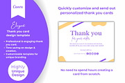 Simple thank you card template canva, a Card Template by DesignArts (Thumbnail 1 of 4)