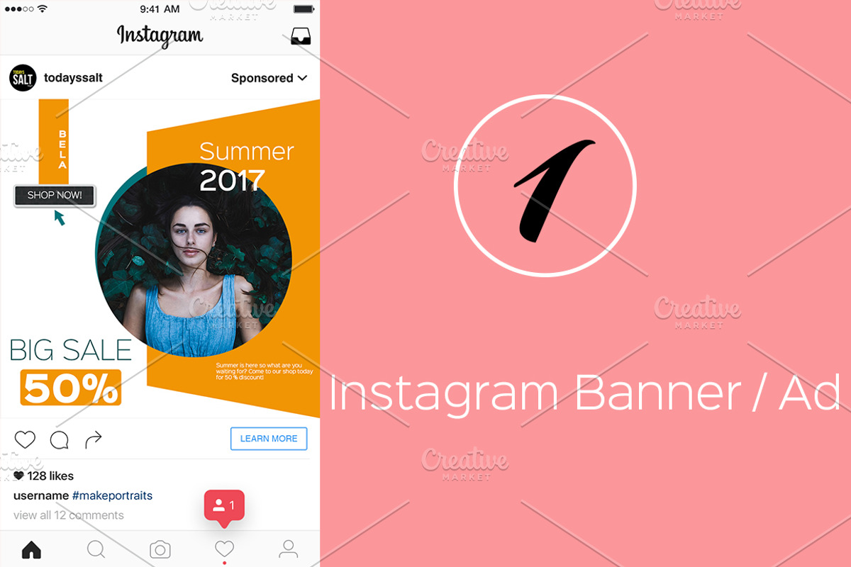 Instagram Banner/Ad, a Templates & Theme by Minimalist Studio (Photo 2 of 4)