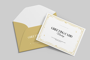 Greeting Card Mockup with Envelope, a Product Mockup by graphypix