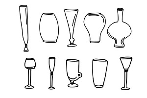 Vase Set, 10 Elements