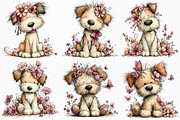 Whimsical Spring Dogs Clipart, an Illustration by Craft Nest (Thumbnail 3 of 11)