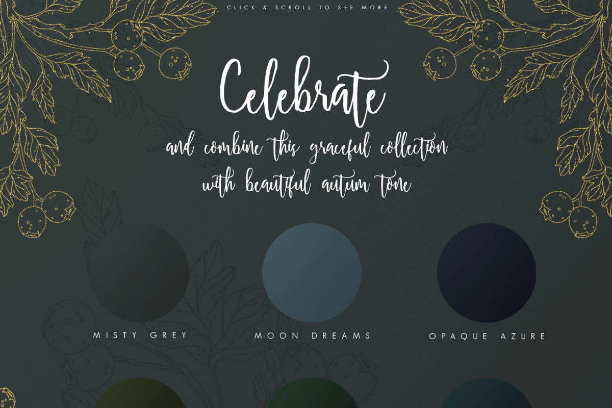 Golden Autumn Berries Background Set, a Background Graphic by Euonia Meraki (Photo 13 of 15)