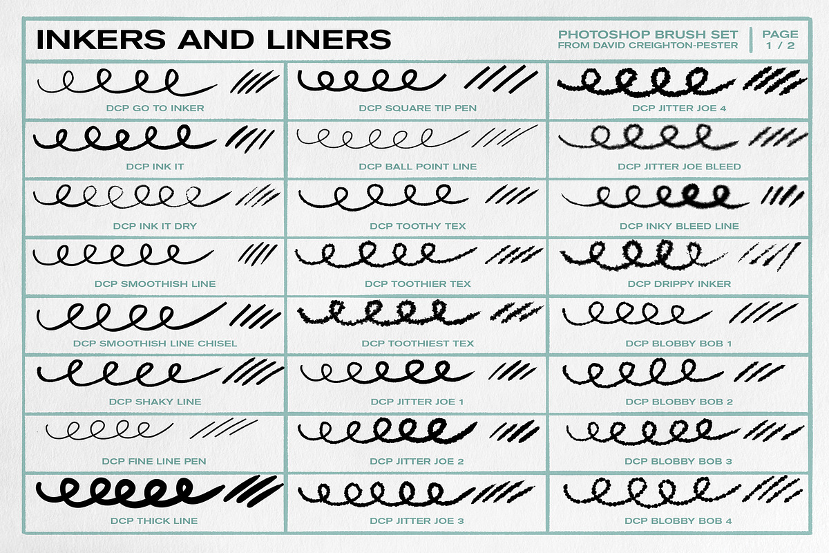 Photoshop Inkers and Liner Brushes, a Brush Add-On by David Creighton-Pester (Photo 2 of 3)