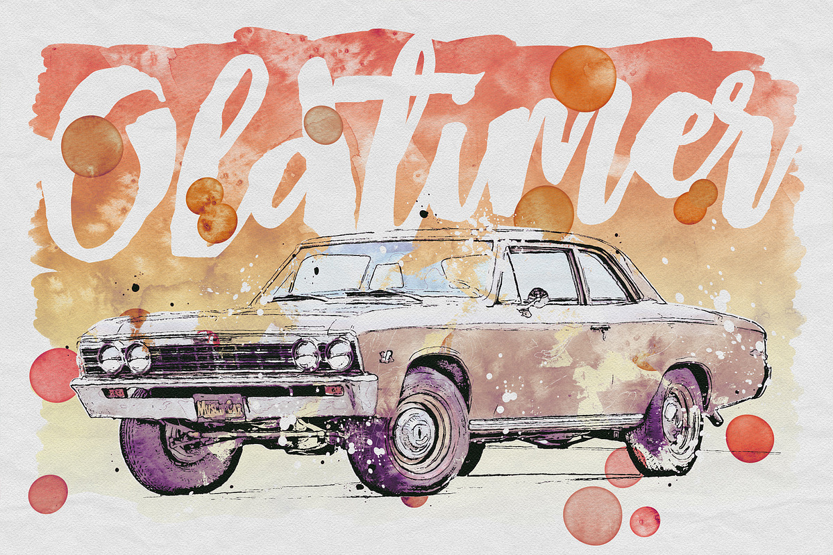 Watercolor Sketch Art, an Action Add-On by Mint Actions (Photo 7 of 12)