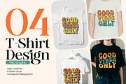 Good Vibes T-shirt Design PNG, an Illustration by zahidhossainalif (Thumbnail 1 of 5)