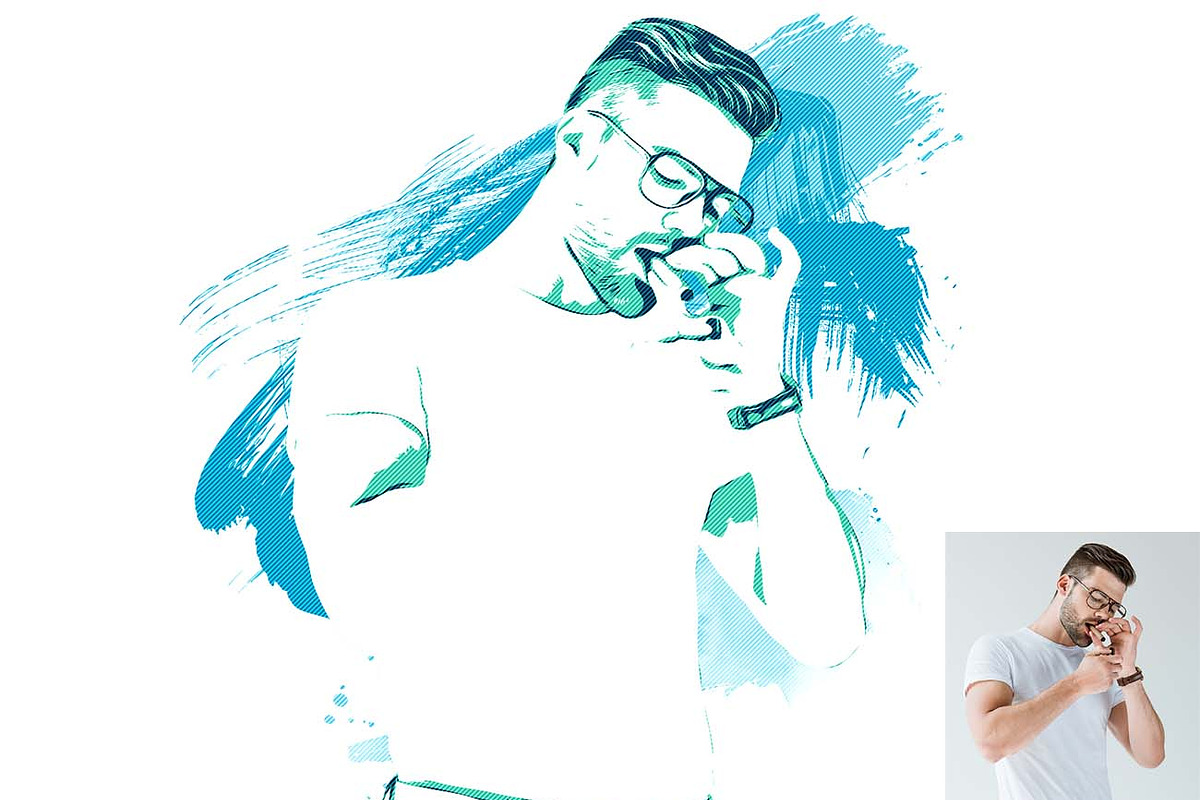 Vector Paint Effect Photoshop Action, a Brushes & More by Studio Retouch (Photo 6 of 10)