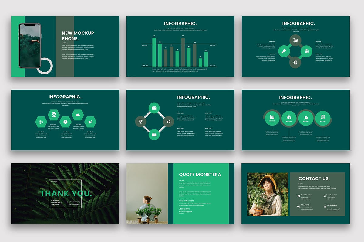 Monstera-Business PowerPoint, a Presentation Template by kreatifreya (Photo 5 of 5)