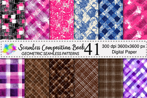 Seamless Composition Book Patterns, a Pattern Graphic by Canvas Craft