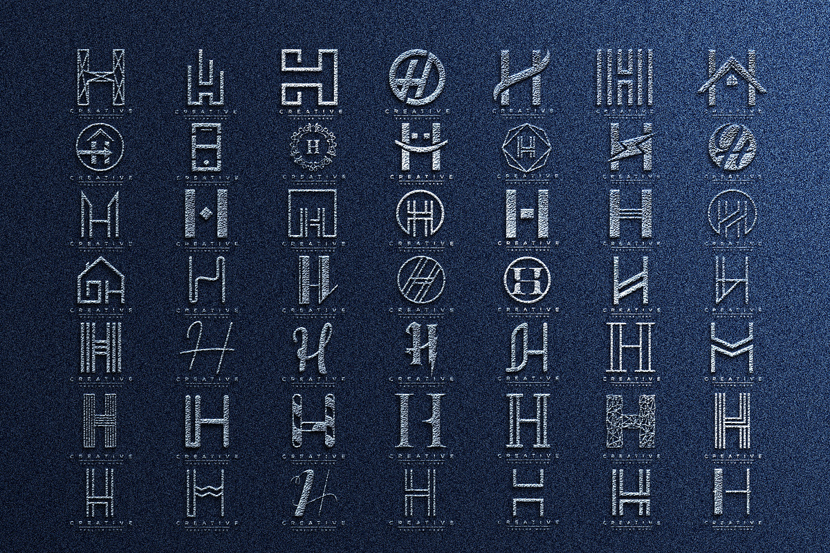 Letter H Logo Bundle Monogram Set, a Branding & Logo Template by Pixel Design (Photo 5 of 7)