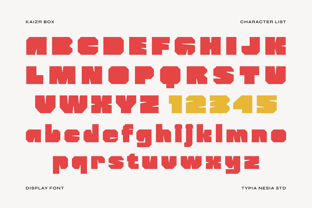 Kaizr Box -  Modern Bold Boxy Logo, a Sans Serif Font by Typia Nesia (Photo 2 of 12)