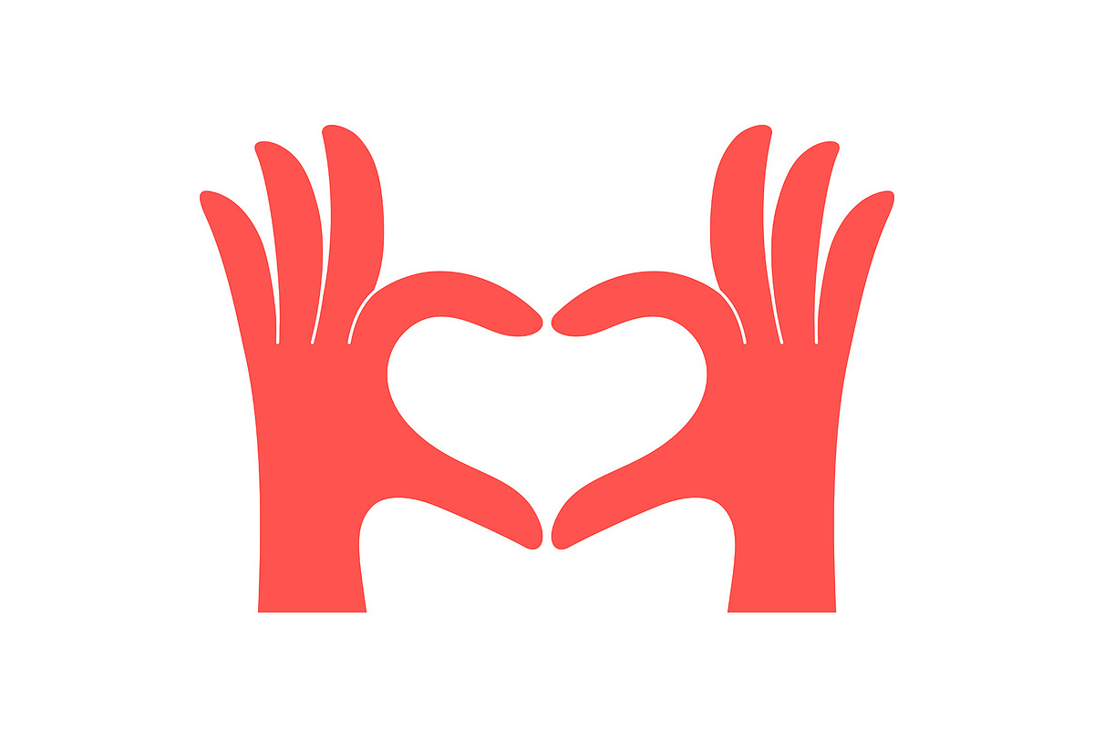 Hand sign Heart Love, a Person Illustration by Foxys Graphic (Photo 2 of 3)