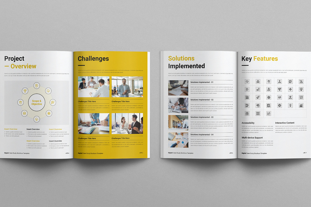Digital Case Study Brochure Template, a Brochure Template by E-Type (Photo 3 of 7)