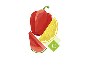 A Variety of Colorful Fruits, an Object Illustration by Things for designers