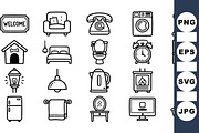 Classic Home Icon Clipart Set, an Illustration by designvectx (Thumbnail 1 of 3)