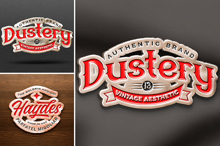 Metal Pin – Text and Logo Mockup