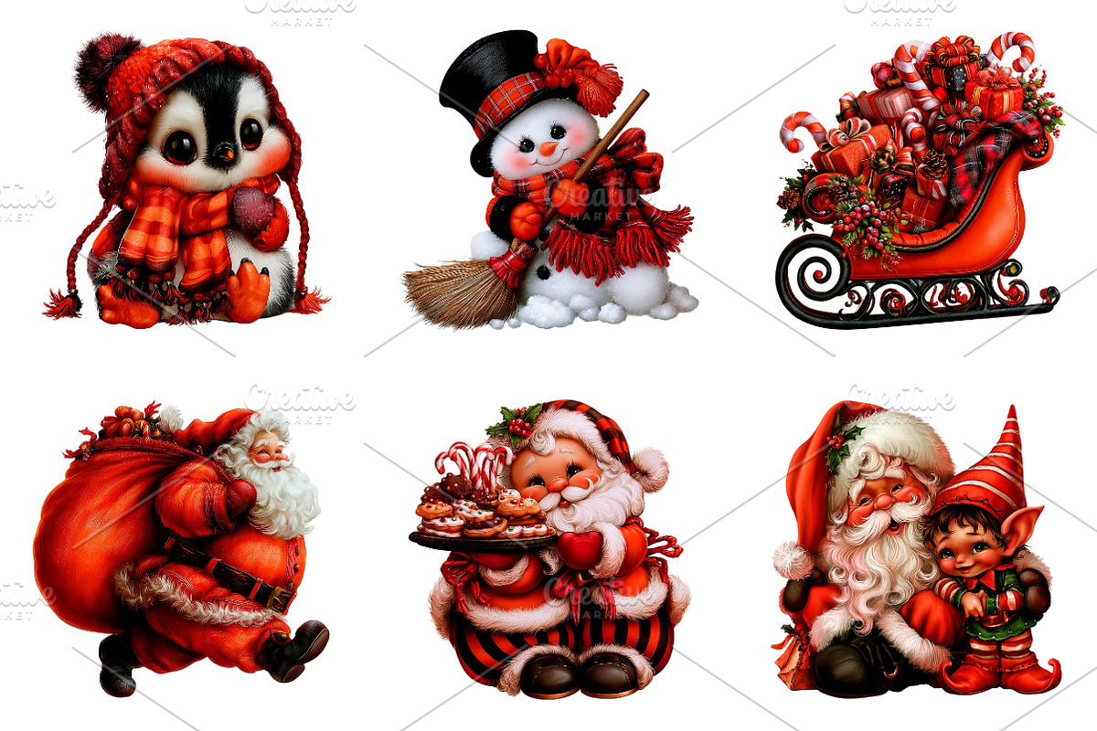 Cute Christmas Mega Bundle, a Seasonal Illustration by CreationArt (Photo 5 of 5)