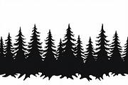 Pine Forest Silhouette Bundle, an Object Graphic by balal (Thumbnail 6 of 16)