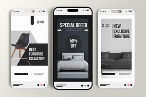 Modern Furniture Social Media Story, a Social Media Template by MightyDesign