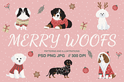 Christmas Doggy Dog Pattern, a Pattern Graphic by Mariia Kovalchuk (Thumbnail 1 of 10)