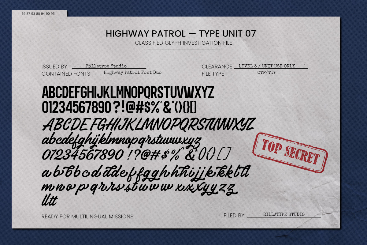 Highway Patrol - Font Duo, a Script Font by Rillatype (Photo 8 of 9)
