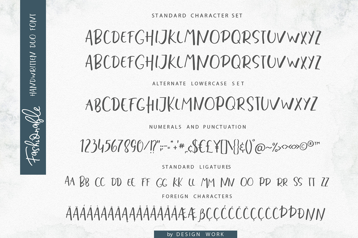 Fashionable Duo Font & Illustr., a Script Font by Designwork (Photo 19 of 20)