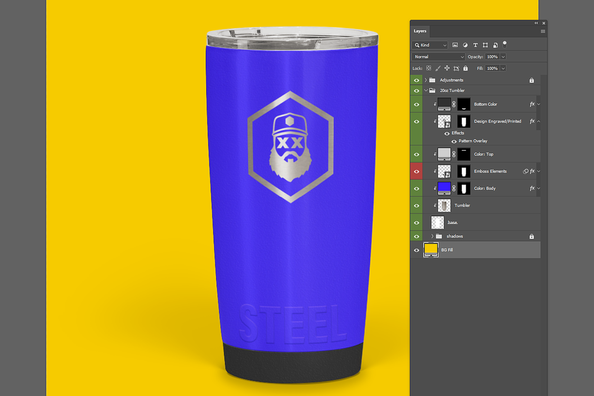 20 oz Tumbler Mock-Up, a Cups & Container Mockup by dedpixel supply co. (Photo 3 of 4)