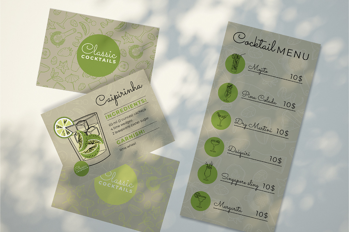 Elegant Bar Cocktail bundle, a Food Illustration by Chakraborty Design (Photo 4 of 13)