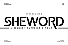 Sheword - A Modern Futuristic Font