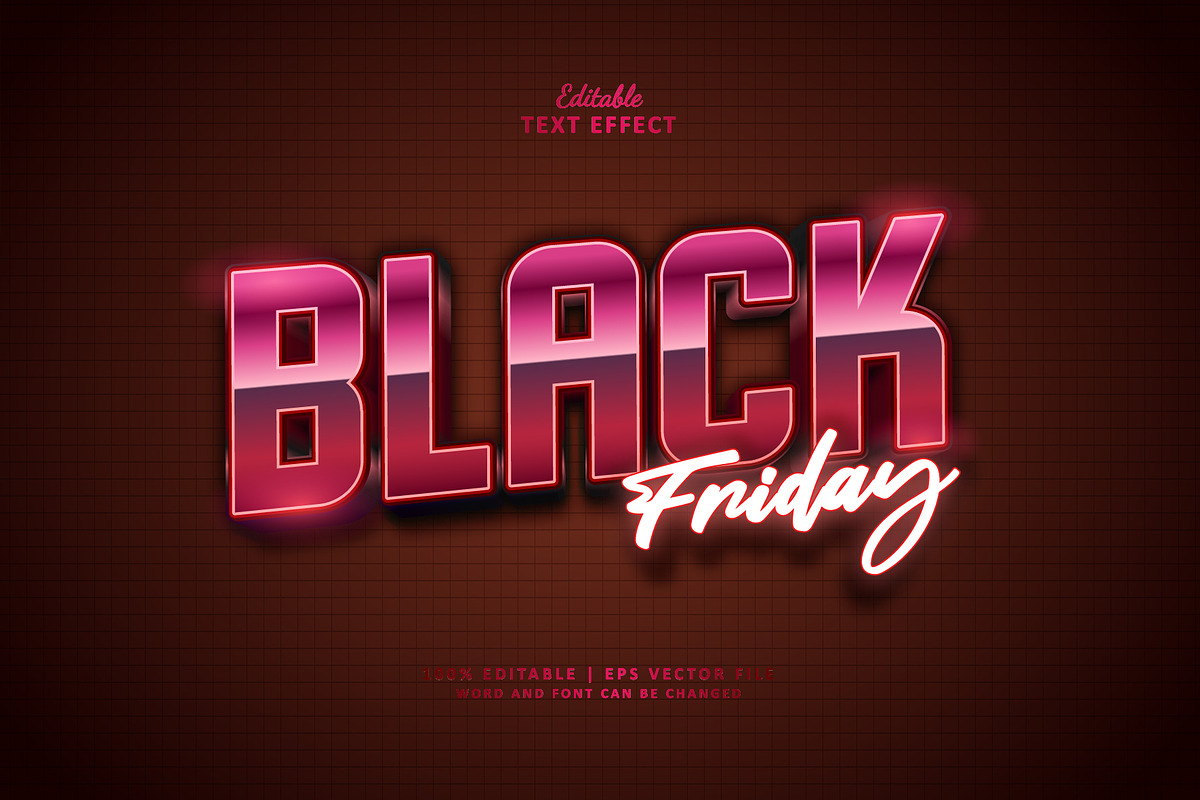 Text Effect Black Friday, a Layer Style Add-On by Navy Graphic (Photo 1 of 2)