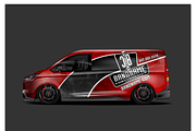 Dynamic Red Car Wrap Design, an Empty State Illustration by CarWrap design (Thumbnail 2 of 4)