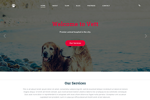 Vett - Animal Hospital Template