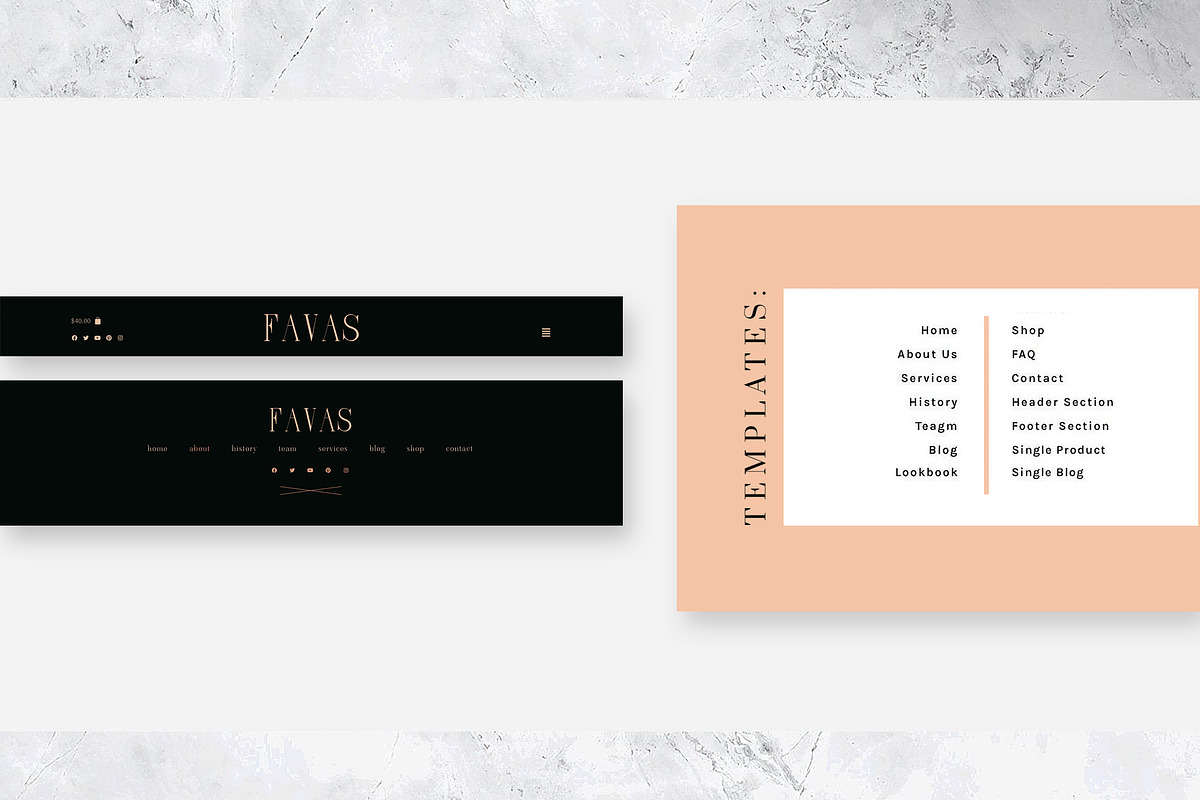 FAVAS Fashion Elementor Template Kit, an UI Kit Template by Touringxx Creative Studio (Photo 5 of 6)