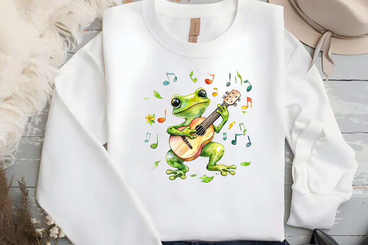 Quirky Frog Clipart, Funny Frog Art,, an Illustration by DreamCafeArt (Photo 4 of 6)