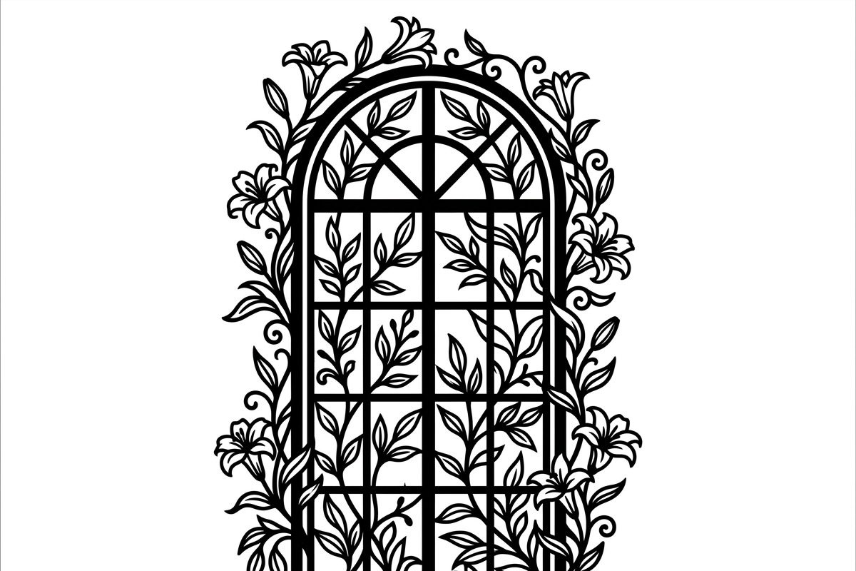 50 Floral French Window Ornament, a Decorative Illustration by Amazin_art (Photo 7 of 24)