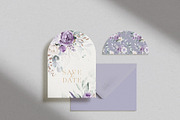 Violet Watercolor Floral Alphabet, a Decorative Illustration by Veris Studio (Thumbnail 3 of 12)