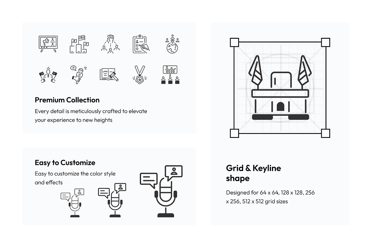 Animated US Elections Icons, an Outline Icon by Prosymbols (Photo 3 of 7)