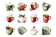 Christmas Sweets Coffee Clipart, an Illustration by SinaCreation (Thumbnail 2 of 7)