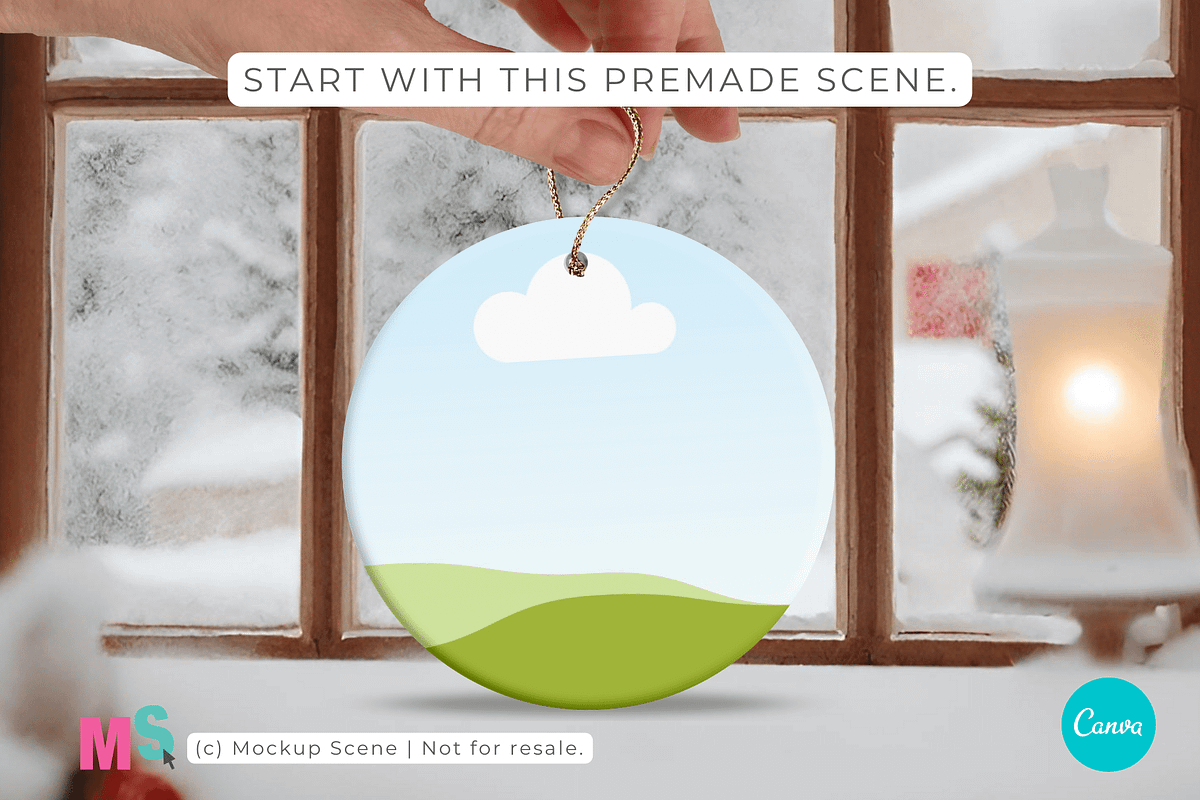 Round Ceramic Ornament Canva Mockup, a Mockup by Mockup Scene (Photo 14 of 15)