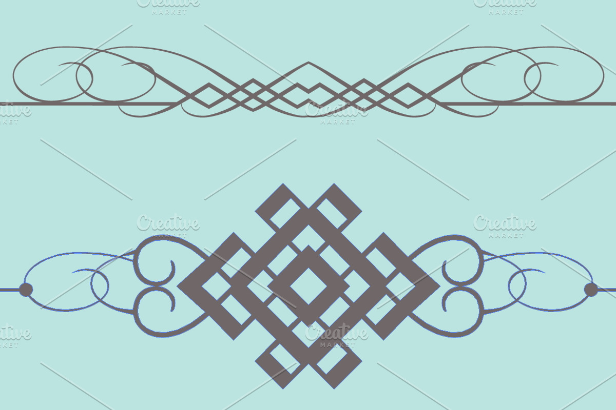 Set Vector Vintage Elements, an Outline Icon by kio (Photo 4 of 4)