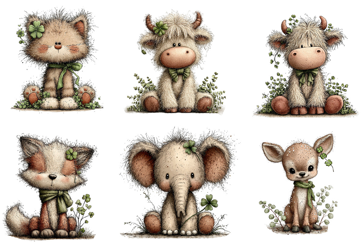St. Patrick’s Day Animal Bundle Clip, an Illustration by Designworld (Photo 3 of 7)