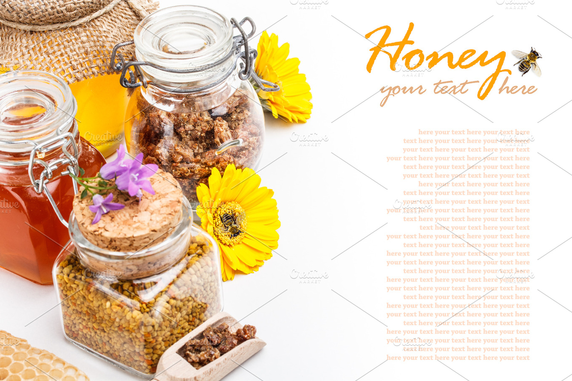 Still Life Of Fresh Honey