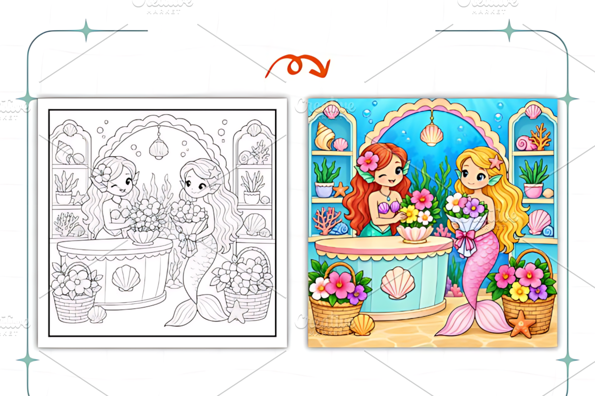 Underwater Dreams Coloring Book, a Decorative Illustration by Coco Bloom (Photo 5 of 8)